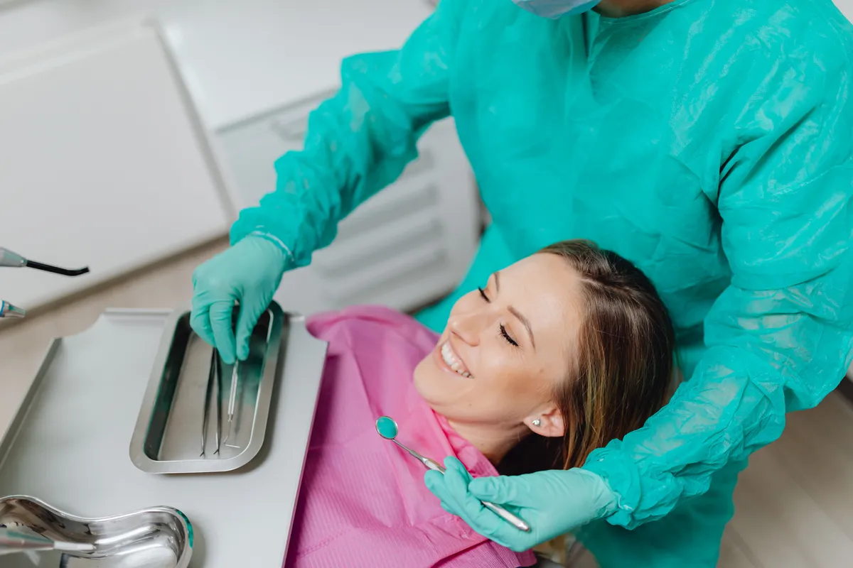A smiling patient